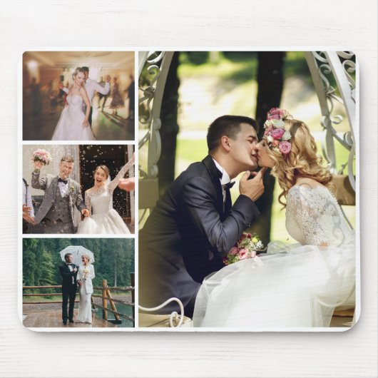 Personaliseer 4 aangepaste fotocollage muismat (Voorkant)
