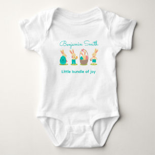 Personaliseer 4 Konijntjes met eitjes Romper