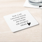 Personaliseer 4" x 4" kartonnen onderzetters (Schuin)