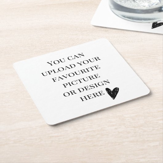 Personaliseer 4" x 4" kartonnen onderzetters (Schuin)