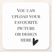 Personaliseer 4" x 4" kartonnen onderzetters (Voorkant)