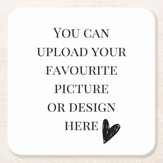 Personaliseer 4" x 4" kartonnen onderzetters (Voorkant)