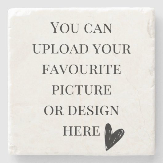 Personaliseer 4"x 4"marmer stenen onderzetter (Voorkant)