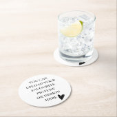 Personaliseer 4" x 4" ronde kartonnen onderzetter (Insitu)