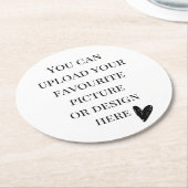 Personaliseer 4" x 4" ronde kartonnen onderzetter (Gebogen)