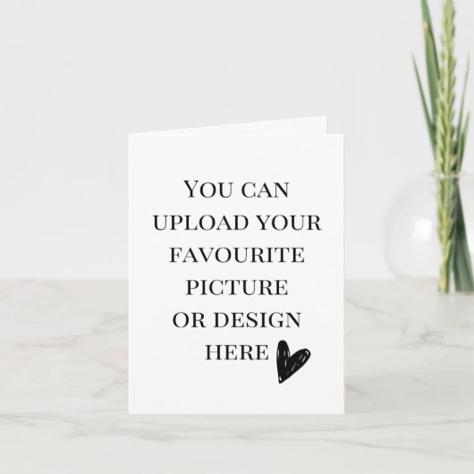 Personaliseer 4" x 5.6" gevouwen wenskaart kaart (Voorkant)