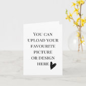 Personaliseer 4" x 5.6" gevouwen wenskaart kaart (Gele Bloem)