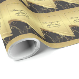 Personaliseer, 50ste huwelijksjubileum Religieus Cadeaupapier