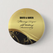 Personaliseer, 50ste huwelijksverjaardag Religieus Ronde Button 5,7 Cm (Voorkant)