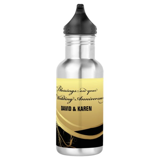 Personaliseer, 50ste huwelijksverjaardag Religieus Waterfles (Rechts)