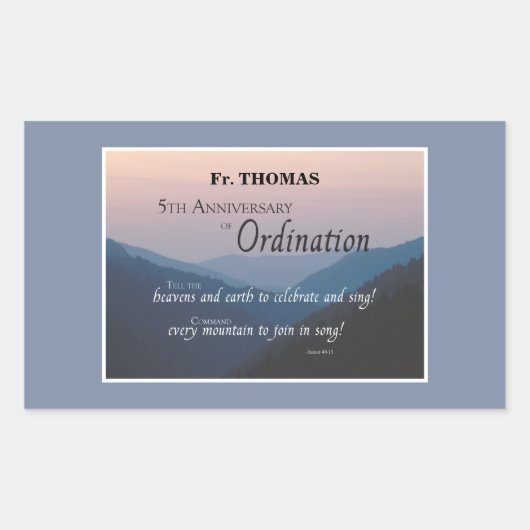 Personaliseer 5e Jubileum van de Congraten van de  Rechthoekige Sticker (Voorkant)