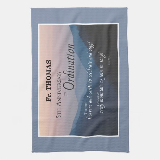 Personaliseer 5e Jubileum van de Congraten van de  Theedoek (Verticaal)