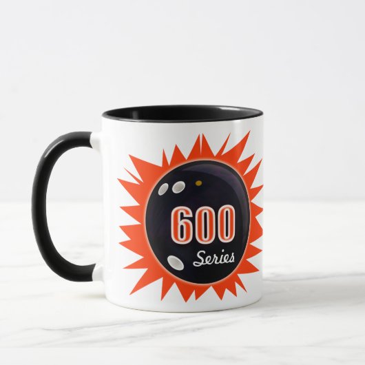 Personaliseer 600 Bowling Serie, Bal Grafische Kun Mok (Links)