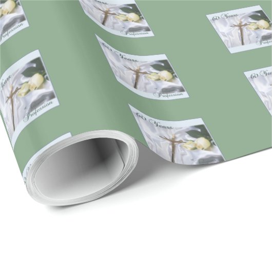 Personaliseer 60 jaar godsdienstig beroep cadeaupapier (Rol Hoek)