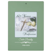 Personaliseer 60 jaar godsdienstig beroep klembord (Achterkant)