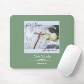 Personaliseer 60 jaar godsdienstig beroep muismat (Met muis)