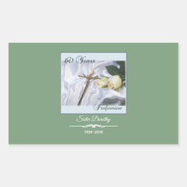 Personaliseer 60 jaar godsdienstig beroep rechthoekige sticker