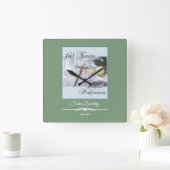 Personaliseer 60 jaar godsdienstig beroep vierkante klok (Huis)