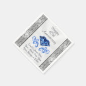 Personaliseer 65e bruiloft Jubileum Party servette Servet (Hoek)