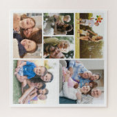 Personaliseer 6 aangepaste fotocollages ingelijste legpuzzel (Horizontaal)