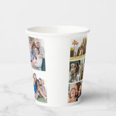 Personaliseer 6 aangepaste fotocollages ingelijste papieren bekers (Links)