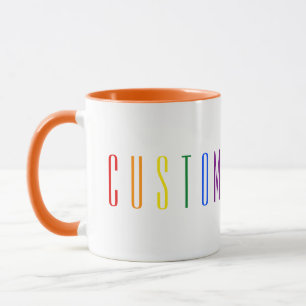 Personaliseer 6 Letter Regenboog Mok