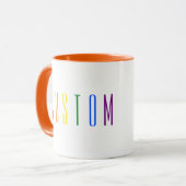 Personaliseer 6 Letter Regenboog Mok (Voorkant links)