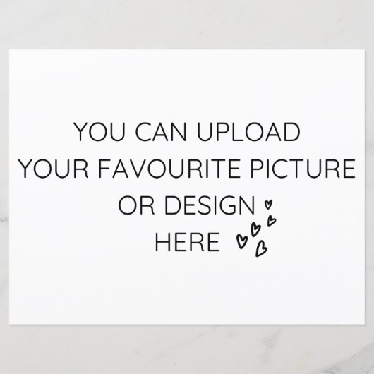 Personaliseer 8,5 inch x 11-inch behuizing kaart-  (Achterkant)