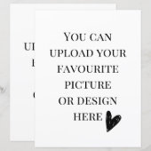 Personaliseer 8,5 inch x 11-inch behuizing kaart-  (Voorkant / Achterkant)