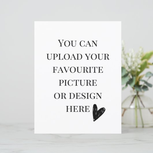 Personaliseer 8,5 inch x 11-inch behuizing kaart-  (Staand voorkant)