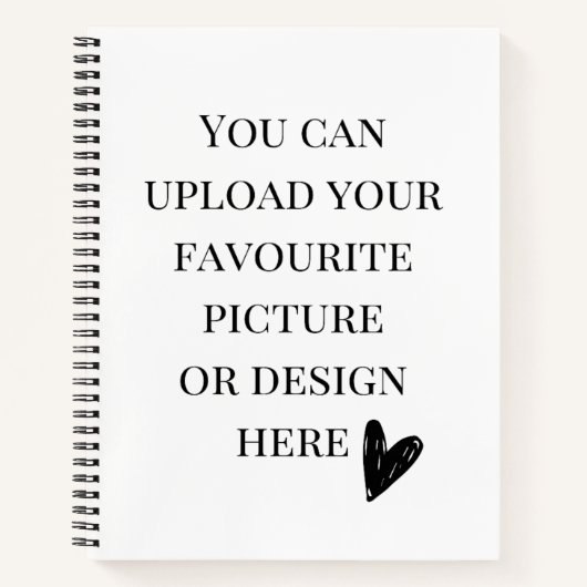 Personaliseer 8,5 inch x 11 inch spiraal notitieboek (Voorkant)