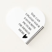 Personaliseer 8"x 8"hartvormig notitieboek (Achterkant)
