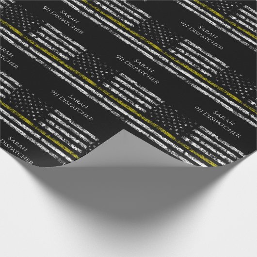 Personaliseer 911-dispatcher cadeaupapier (Hoek)