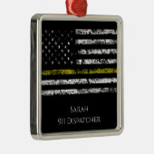 Personaliseer 911-dispatcher metalen ornament (Rechts)
