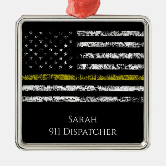 Personaliseer 911-dispatcher metalen ornament (Voorkant)