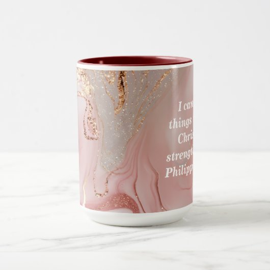 Personaliseer aangepaste bijbelschrift koffie Mok (Midden)