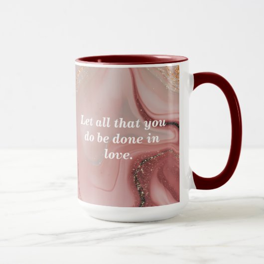 Personaliseer aangepaste bijbelschrift koffie Mok (Rechts)