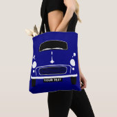 Personaliseer Aangepaste Donkerblauwe Morris Minor Tote Bag (Dichtbij)