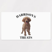 Personaliseer Aangepaste Hond, Kat Naam Foto voeds Labels (Design 2)