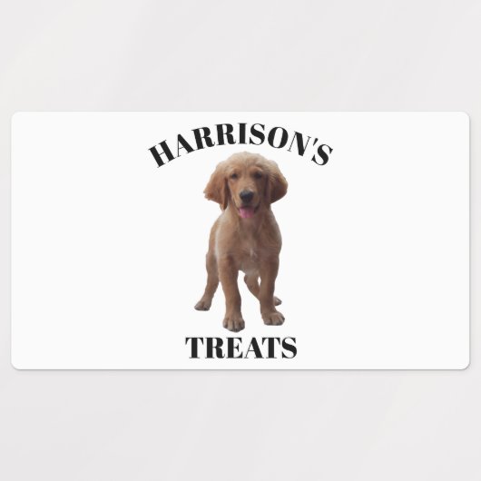 Personaliseer Aangepaste Hond, Kat Naam Foto voeds Labels (Design 2)