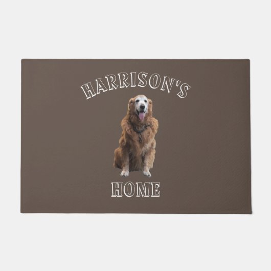 Personaliseer aangepaste hond, kattennaam foto hui deurmat (Voorkant)