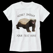 Personaliseer aangepaste honingbadger Funny T-Shir T-shirt