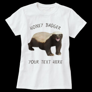 Personaliseer aangepaste honingbadger Funny T-Shir T-shirt