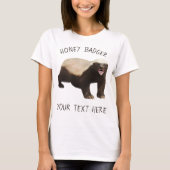 Personaliseer aangepaste honingbadger Funny T-Shir T-shirt (Voorkant)