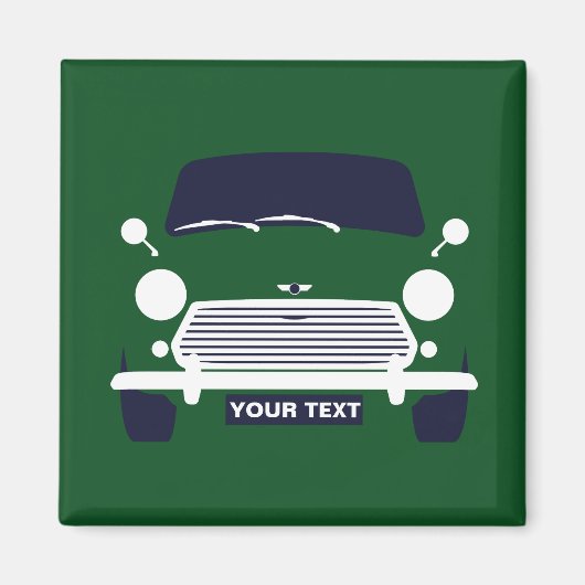 PERSONALISEER AANGEPASTE KLASSIEKE MINI COOPER AUT MAGNEET (Voorkant)