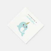 Personaliseer aangepaste Narwhal thema partij serv Servet (Hoek)