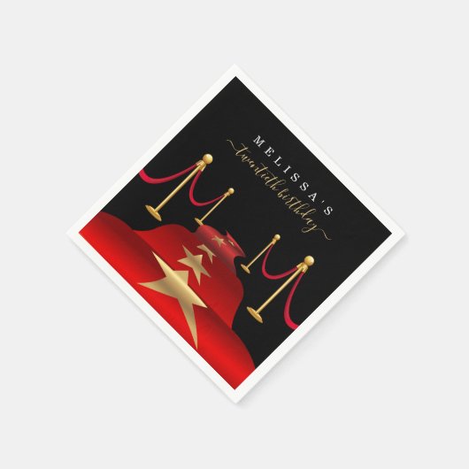 Personaliseer aangepaste rode loper thema partij s servetten (Hoek)