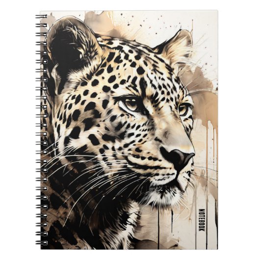 PERSONALISEER Abstract Luipaard Notitieboek Dagboe (Voorkant)