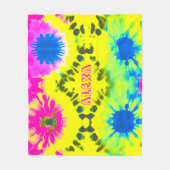 PERSONALISEER ABSTRACT ONTWERP STROPDAS-DYE FLEECE DEKEN (Voorkant)