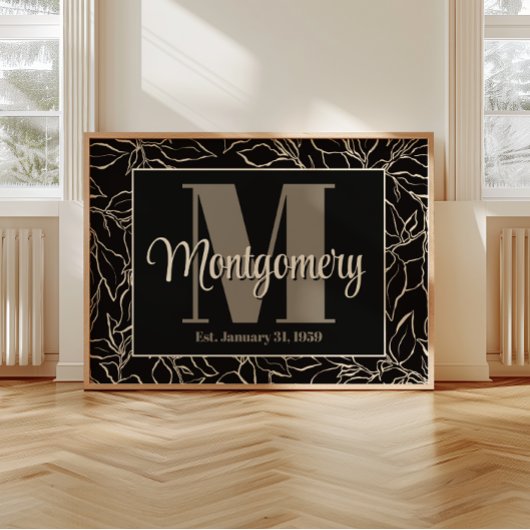 Personaliseer achternaam Print Jubileum Gift